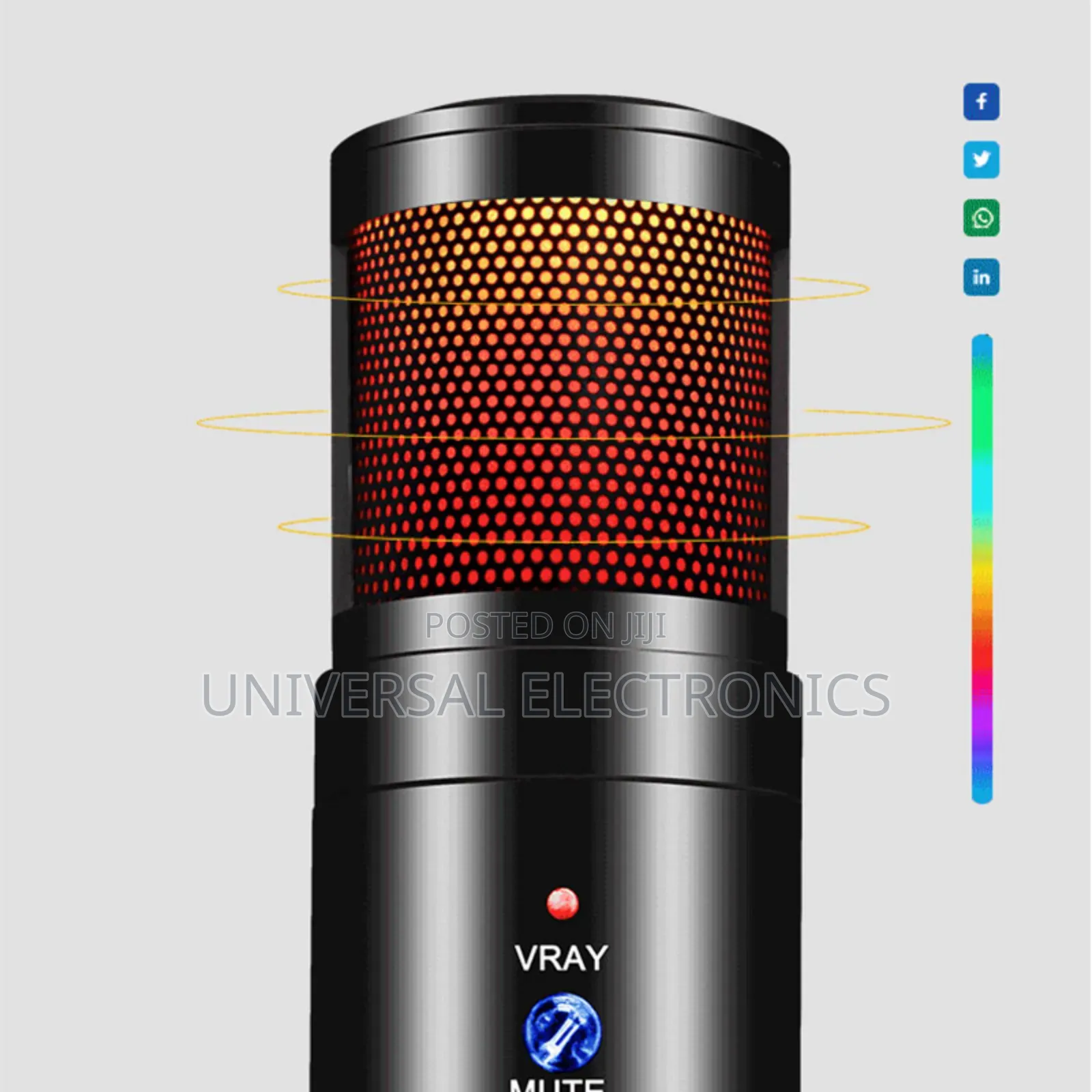 Usb Powered (5v) RGB Microphone(Perfect for Studio Use)