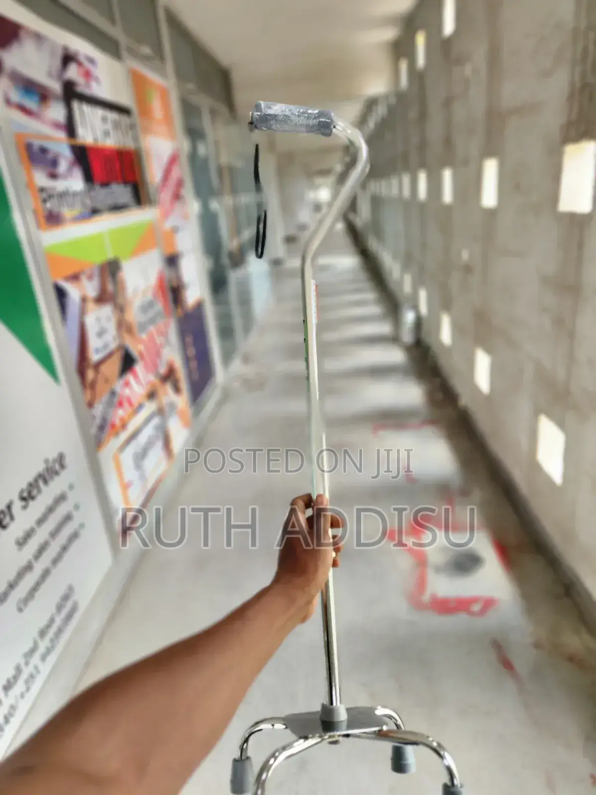 Quadra Leg Cane New With Stand Medical Cane New Stainless