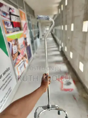 Quadra Leg Cane New With Stand Medical Cane New Stainless