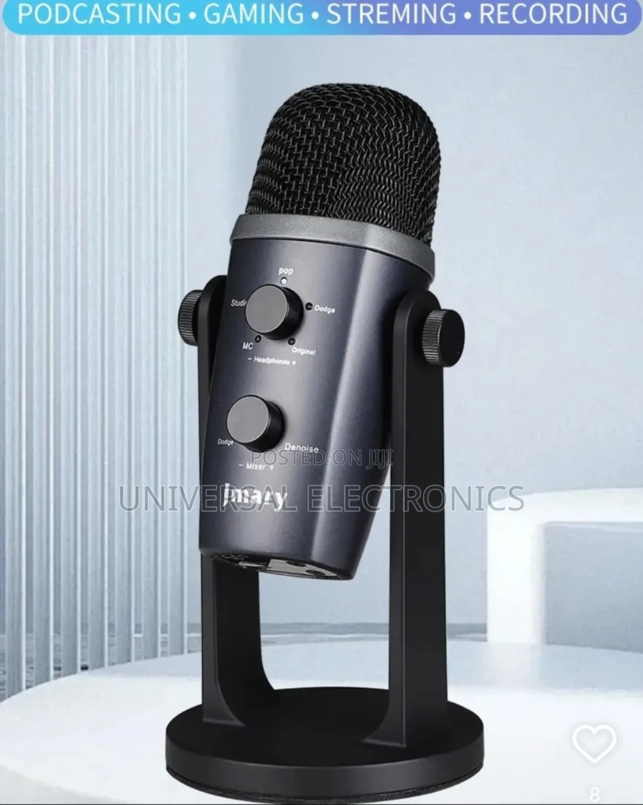 Jmary Desktop Microphone for Daily Voice(ለፖድካስት እና ስትሪሚንግ)