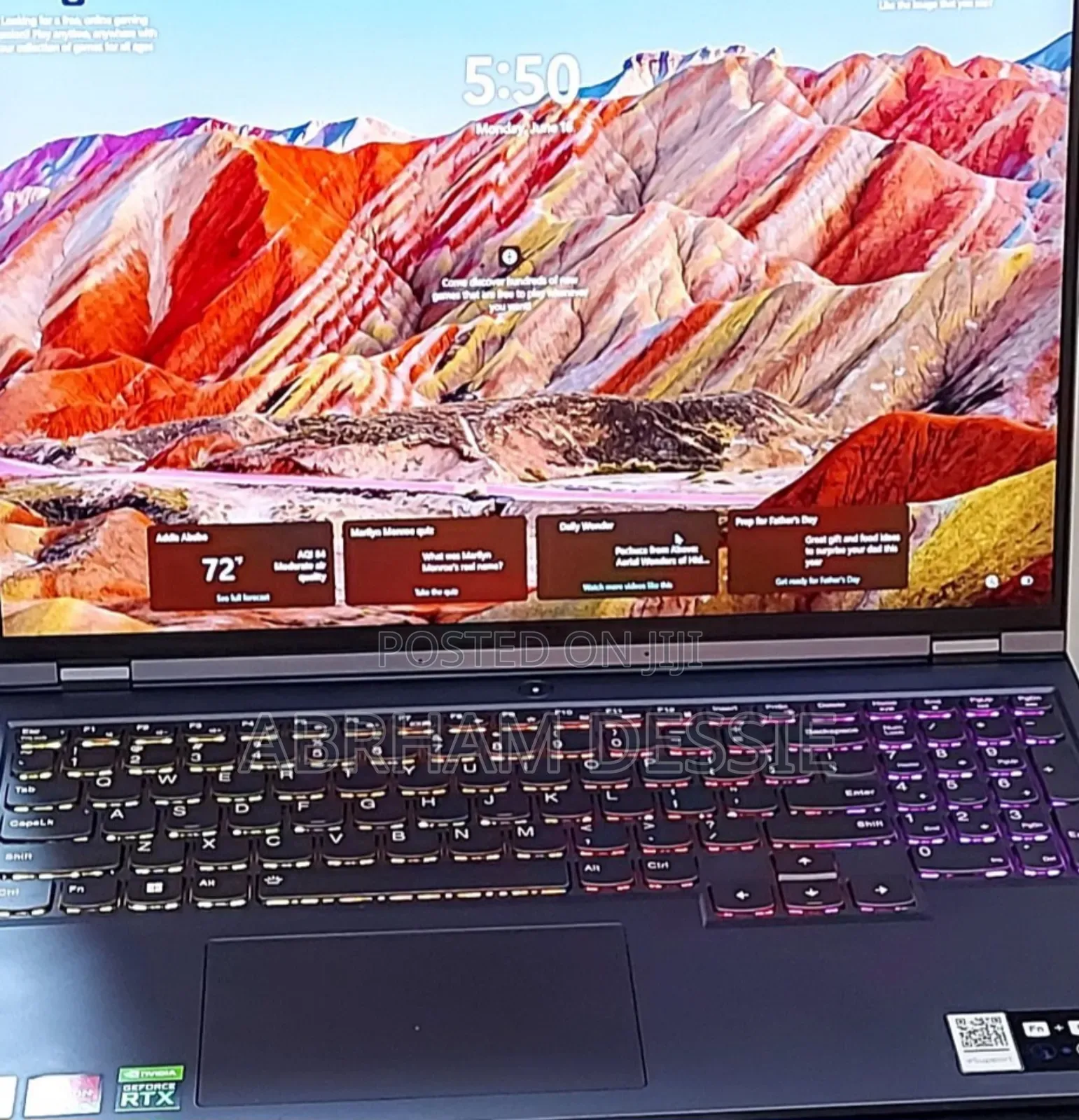 New Laptop Lenovo Legion 5 16GB AMD Ryzen 7 SSD 512GB