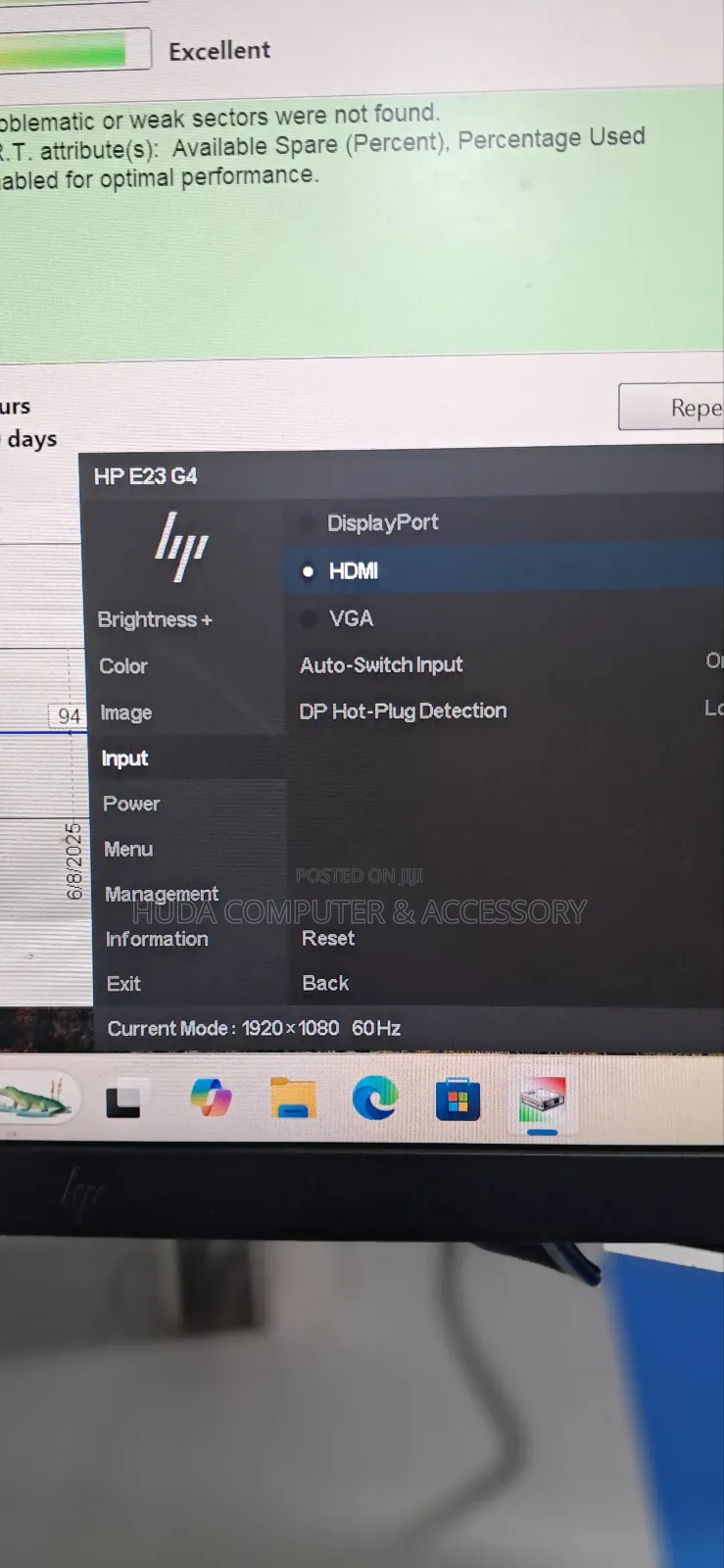Hp E23 FHD Monitor – 23” Ips Display
