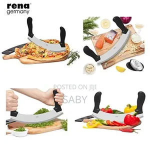 Pizza Cutter - Pizza Slicer - Mezzaluna / Mincing