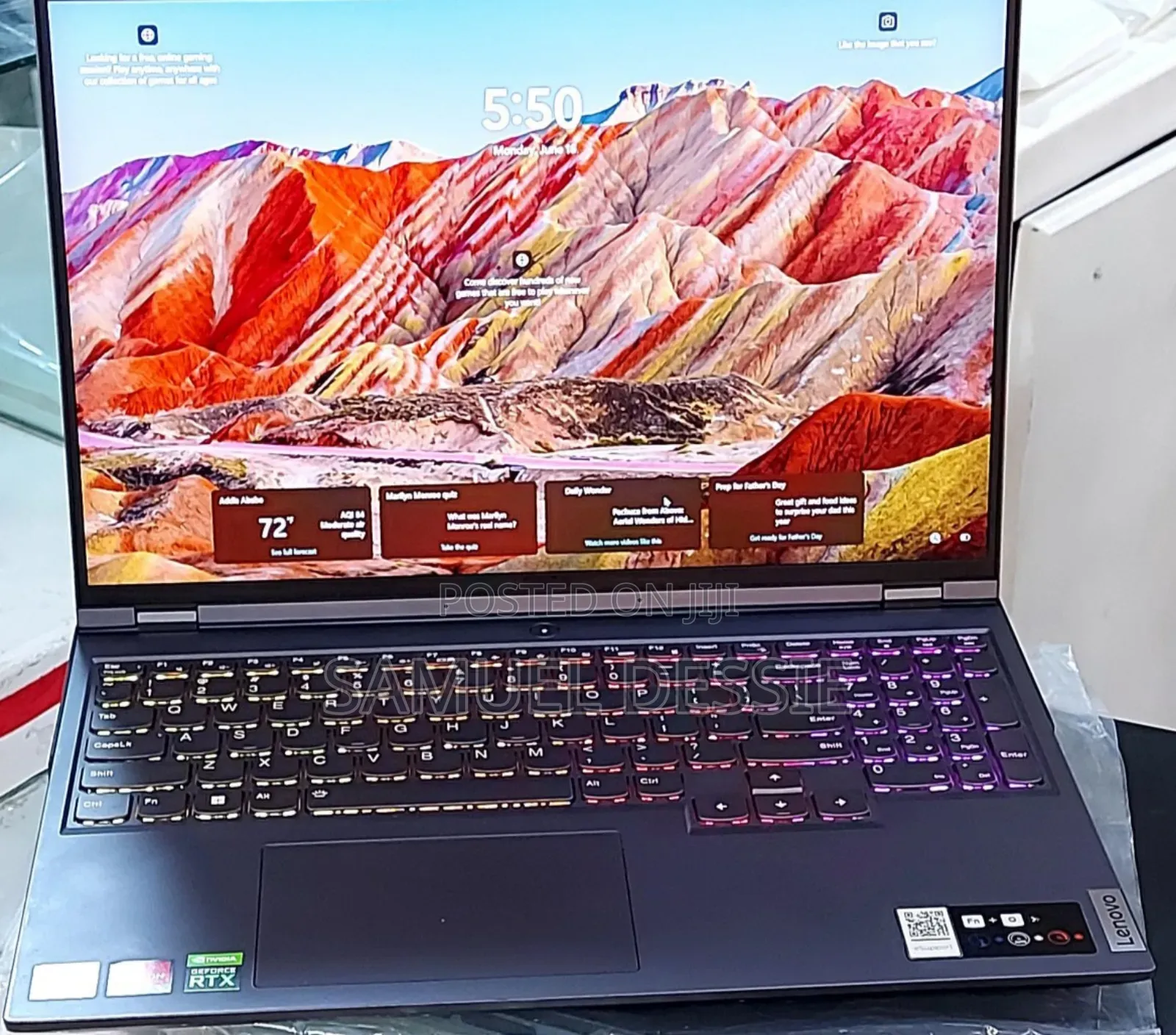 New Laptop Lenovo Legion 5 16GB AMD Ryzen 7 SSD 512GB