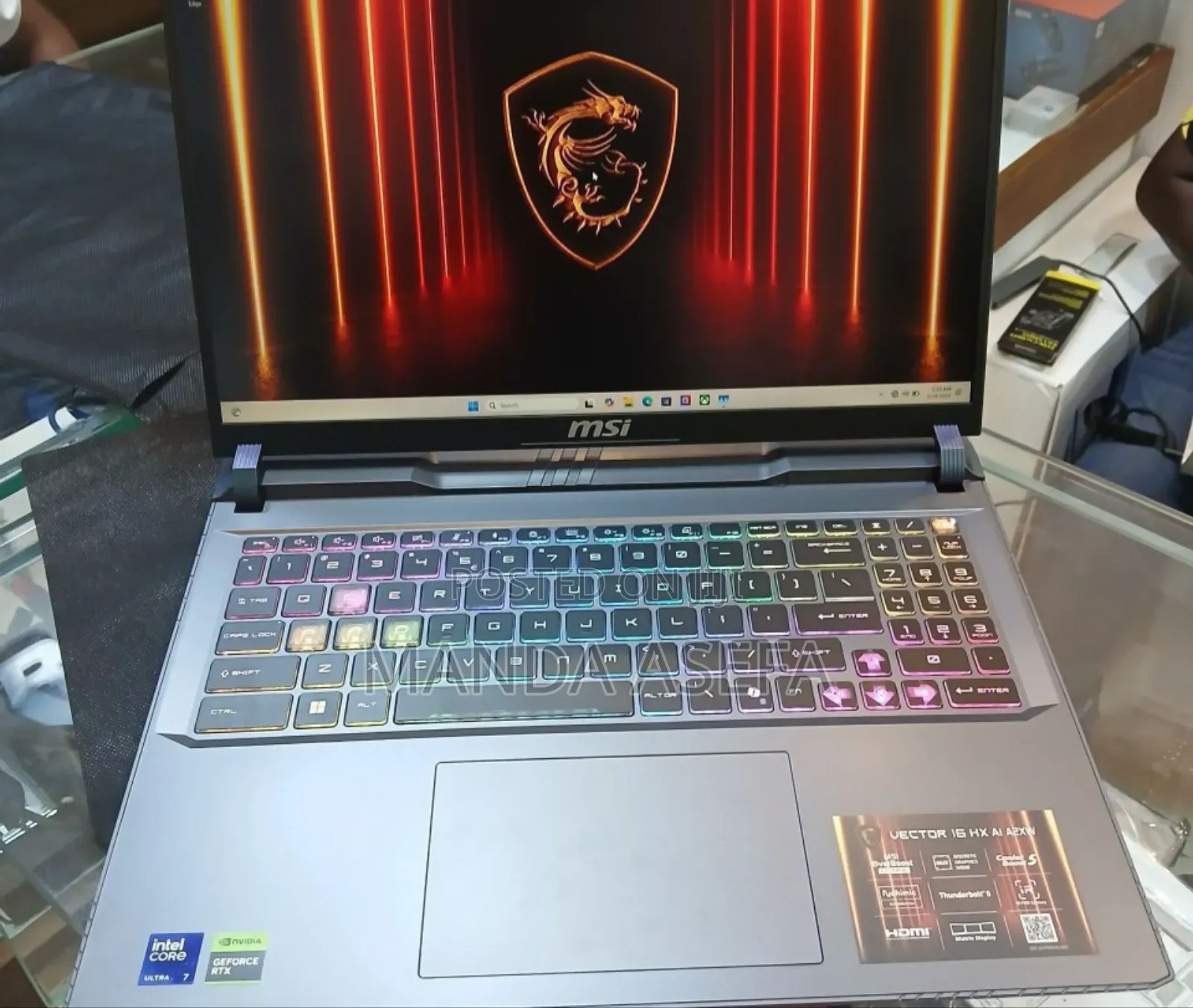 New Laptop MSI Vector GP66HX 12UGS 16GB Intel Core Ultra 7 SSD 1T