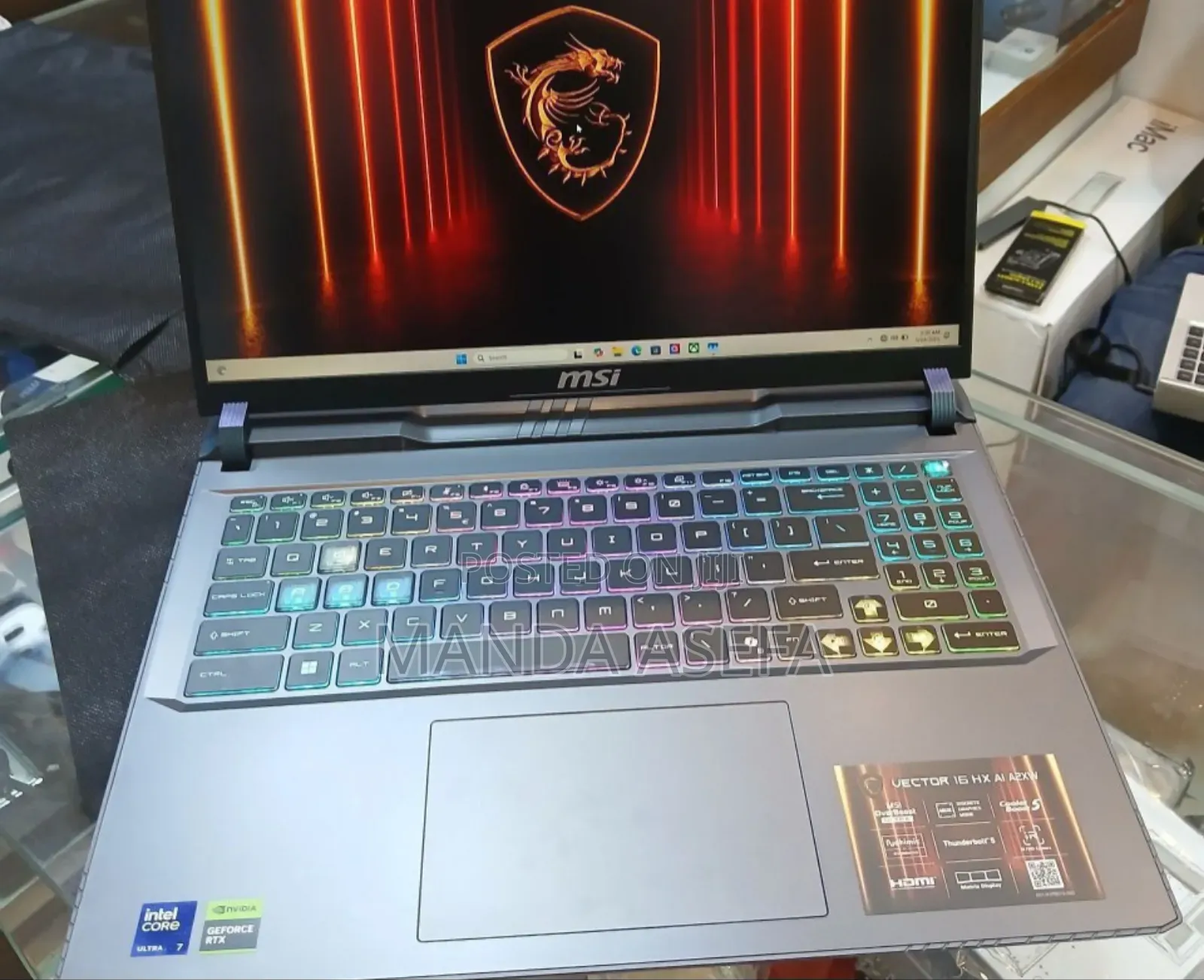 New Laptop MSI Vector GP66HX 12UGS 16GB Intel Core Ultra 7 SSD 1T