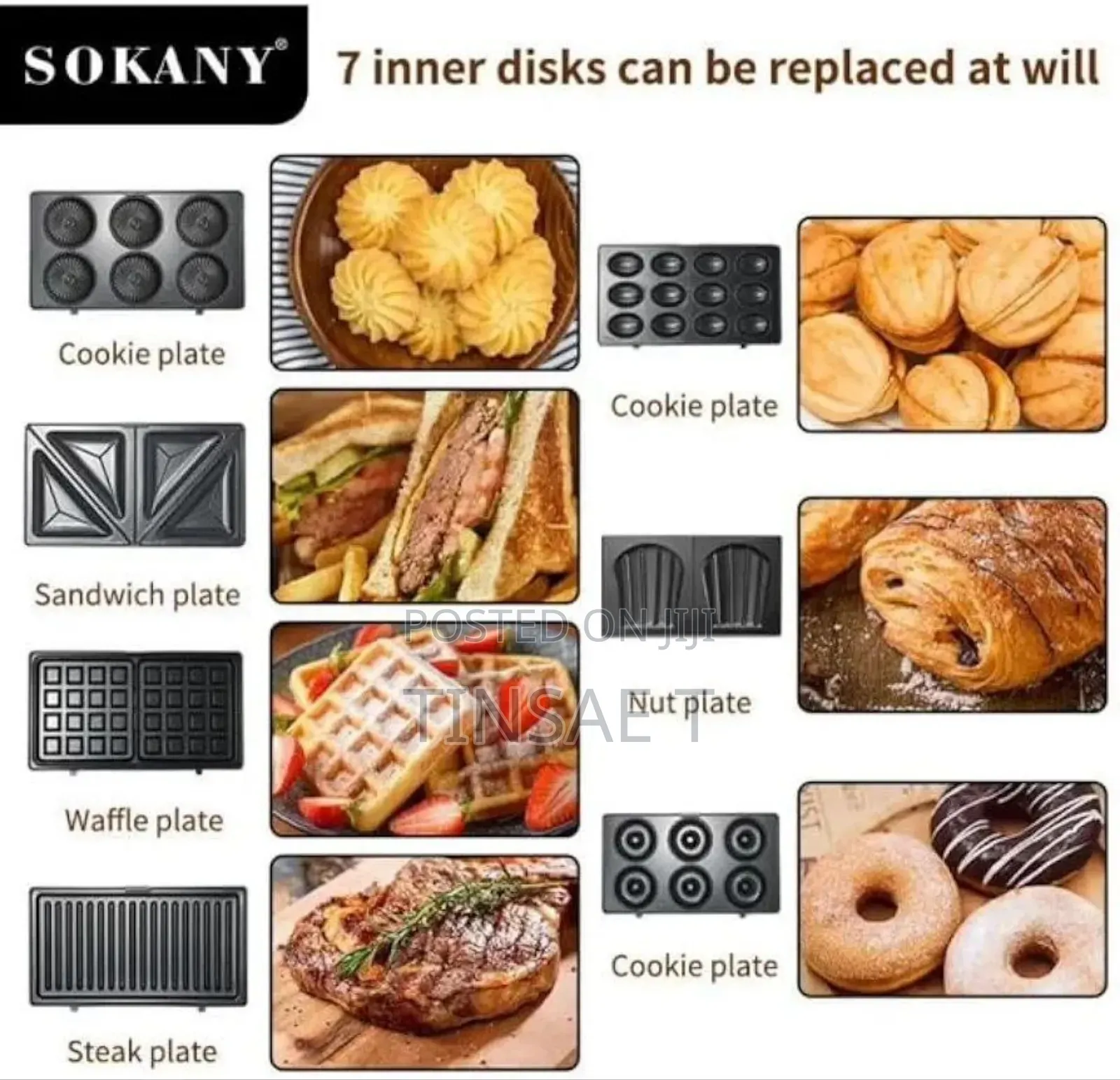 Sokany 7in1 Waffle Maker
