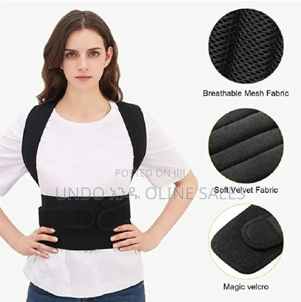 Adjustable Back Posture Corrector With Breathable Shoulder
