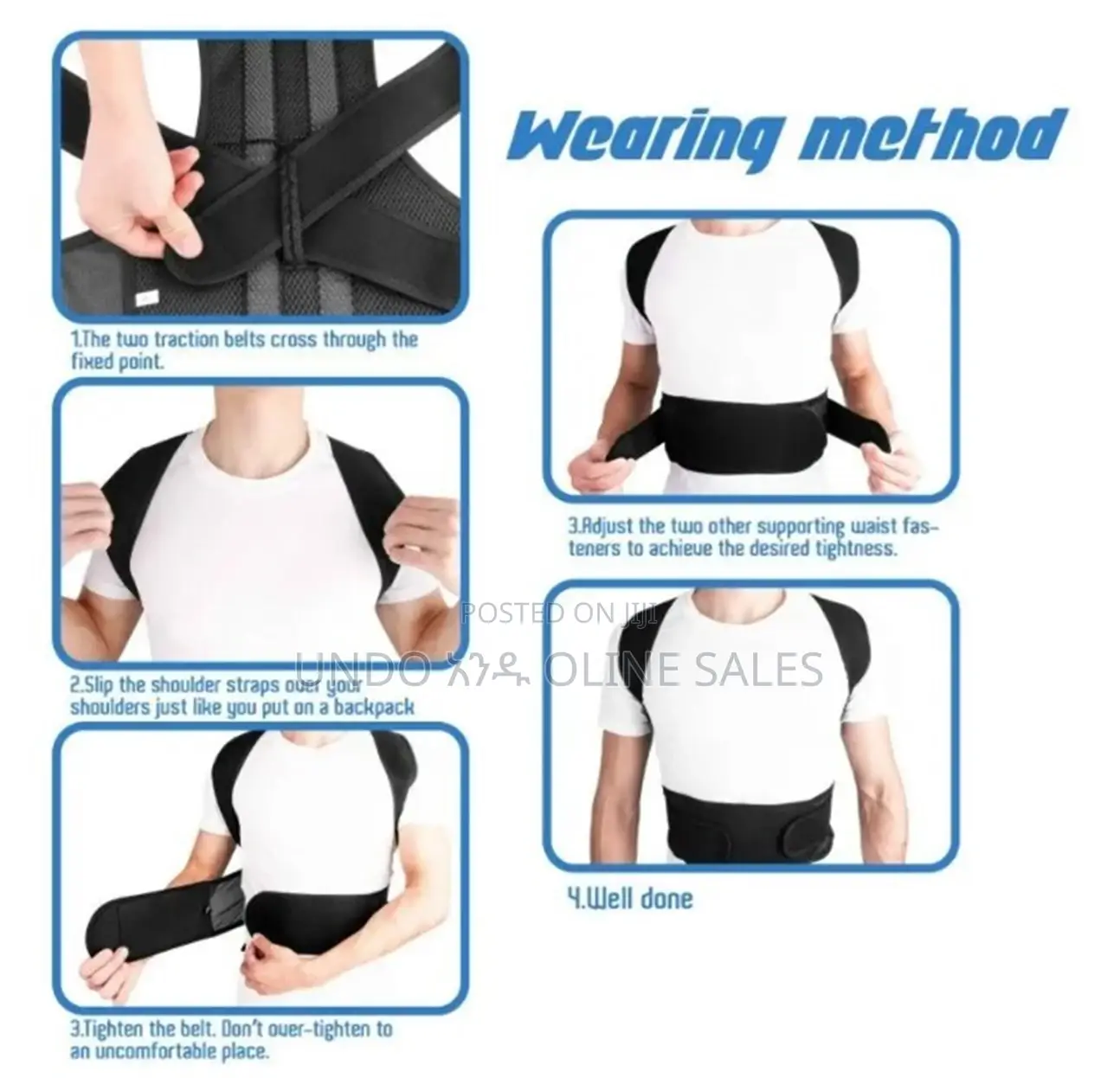 Adjustable Back Posture Corrector With Breathable Shoulder
