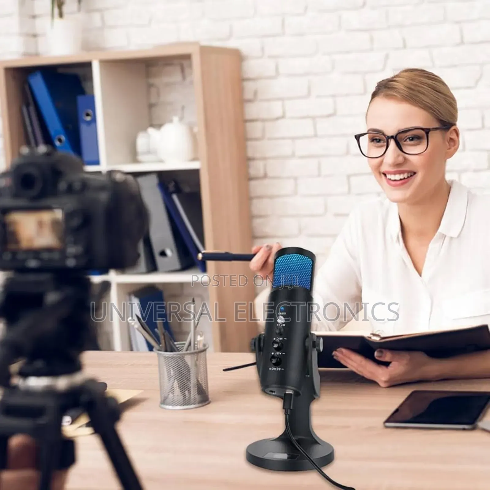 Orginal Jmary Usb Mic With Adjustable Stand Color Glow