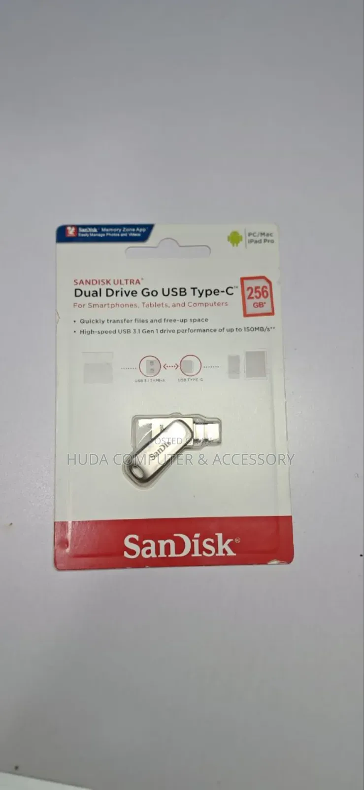 Sandisk 256gb Dual Drive – Usb-C Usb-a in One!