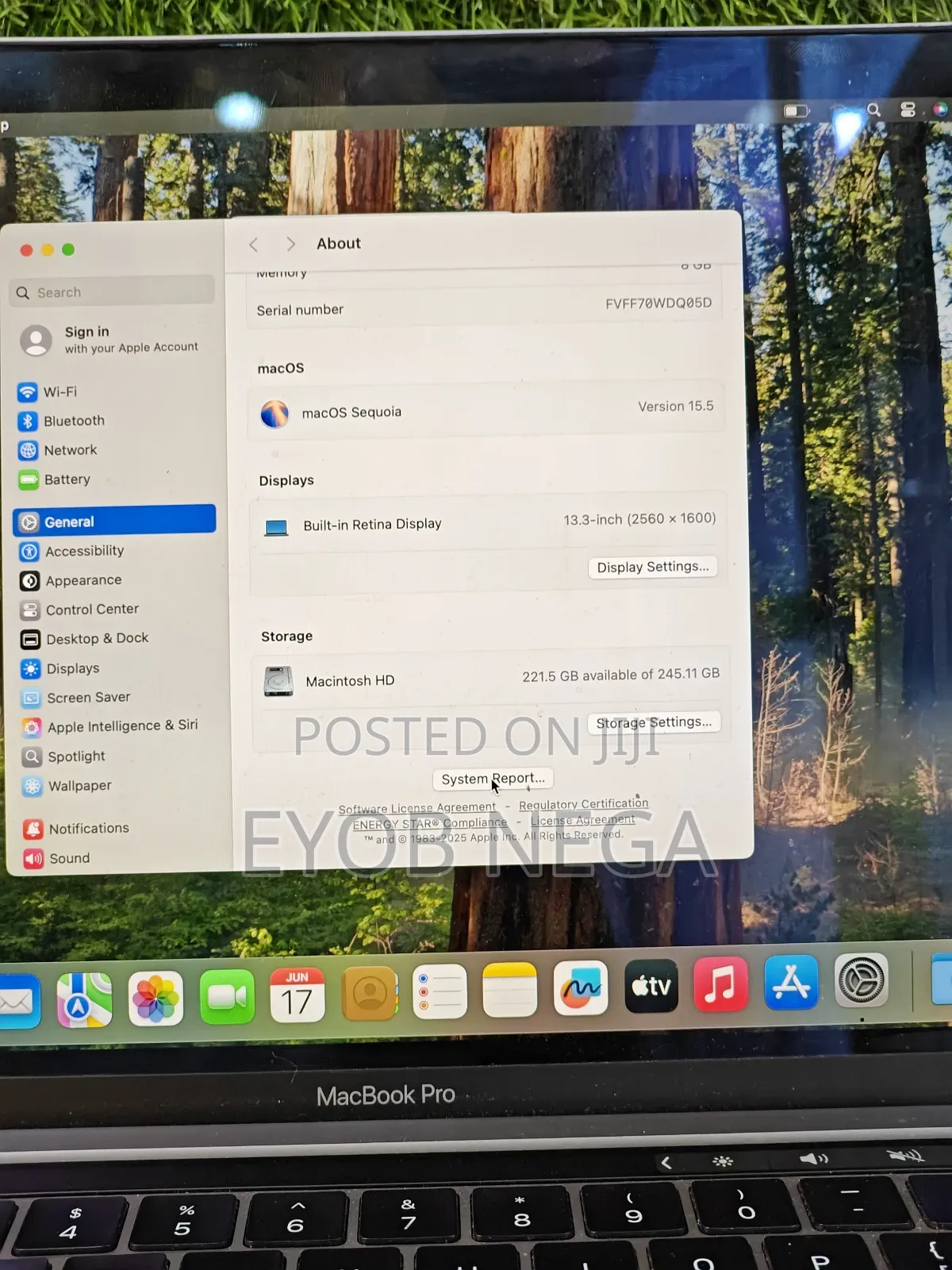 New Laptop Apple MacBook Pro M1 8GB Apple M1 SSD 256GB