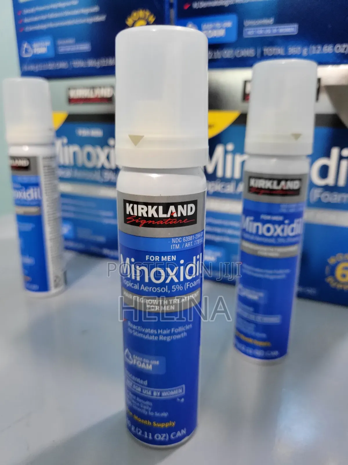 ከተቀቡት በሁዋላ በ 3 ደቂቃ ውስጥ የሚደርቅ Foam 5% Minoxidil አስገብተናል