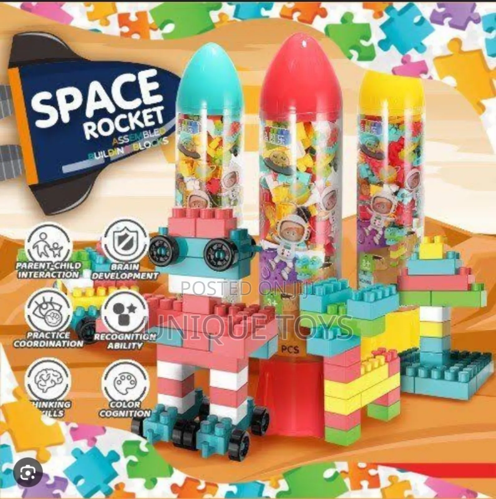 Space Rocket Building Blocks Set, 195 PCS