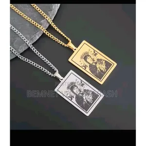 Photo - Beautiful Stainless Steel St Mery Square Pendent Necklace