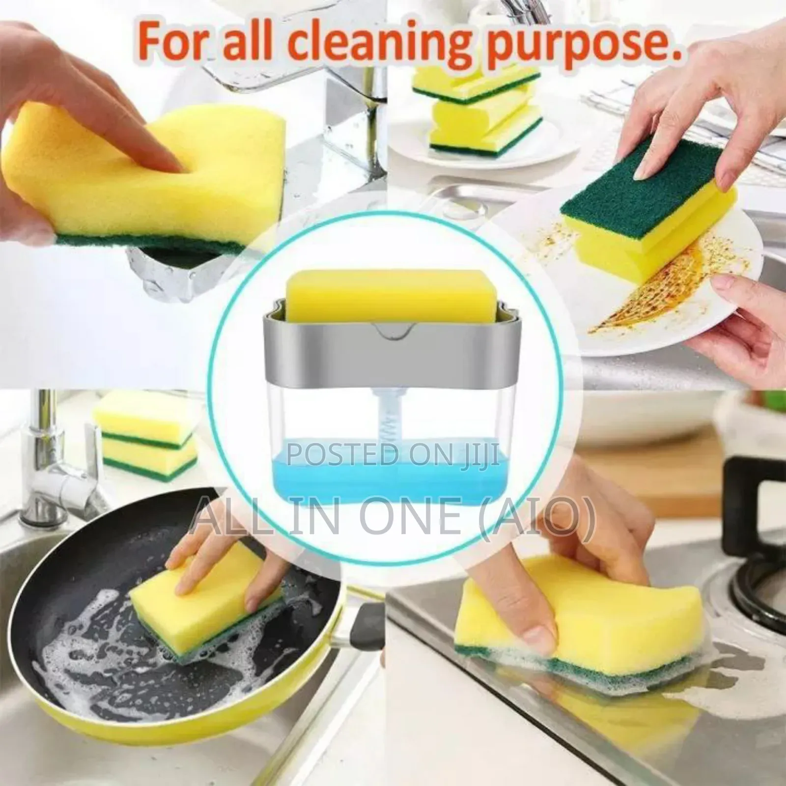Soap Pump Dispenser With Sponge