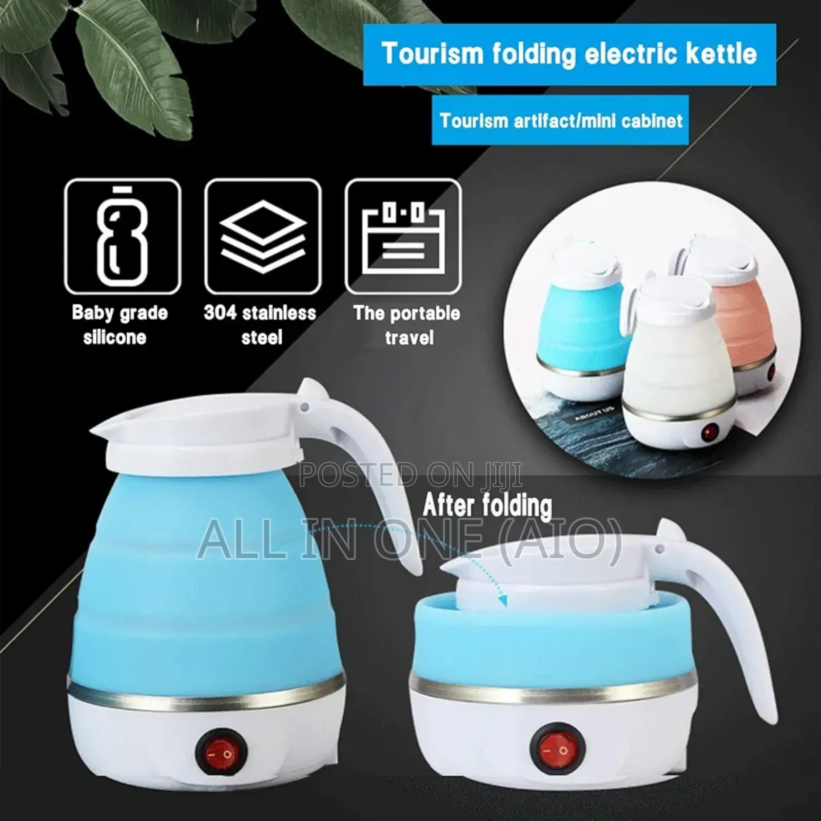 Foldable Electric Kettle – 600ml