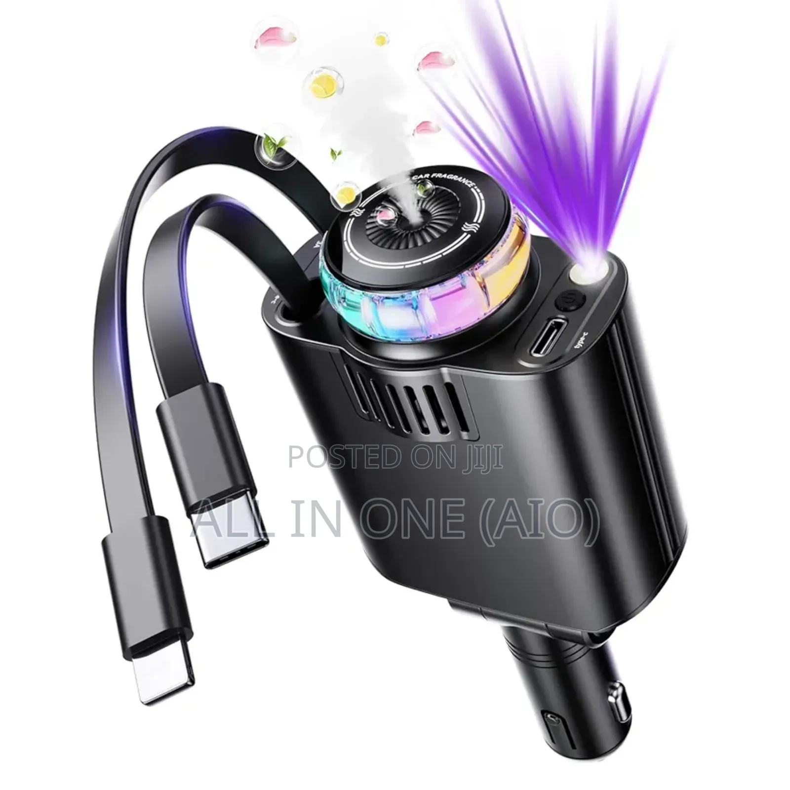 W O 5in1 Multifunction Car Charger With Aromatherapy