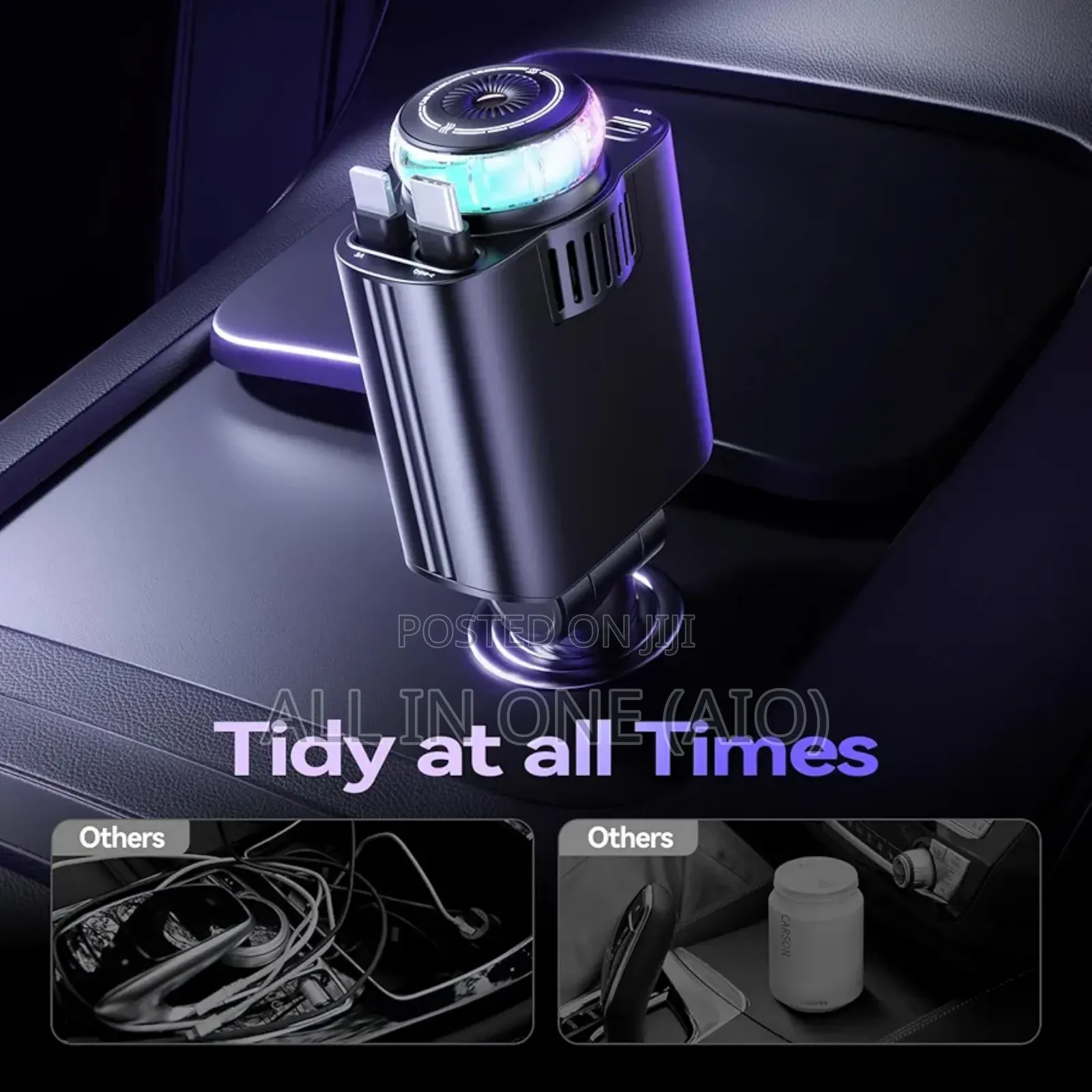 W O 5in1 Multifunction Car Charger With Aromatherapy