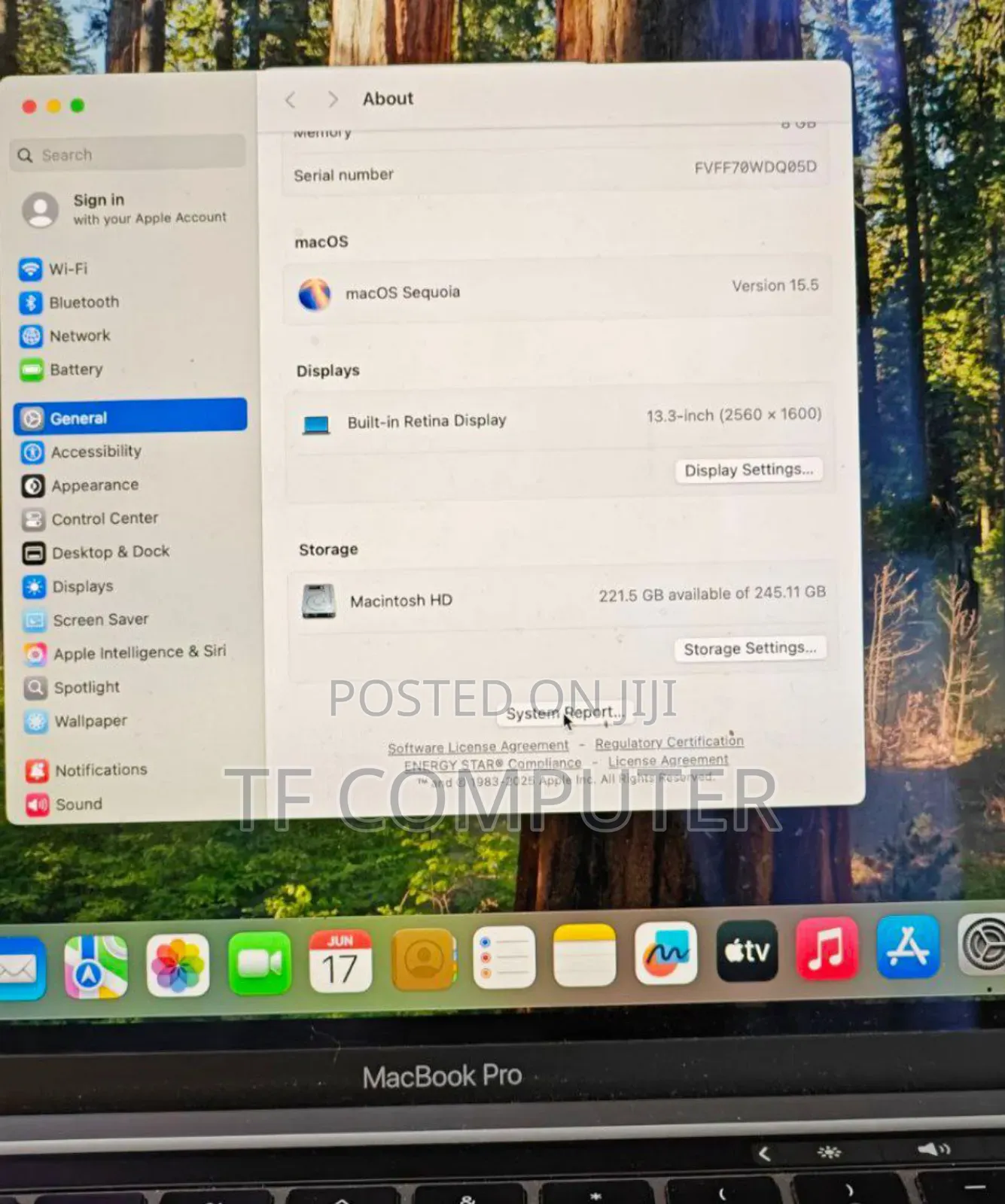 New Laptop Apple MacBook Pro 2020 M1 8GB Apple M1 Pro SSD 256GB