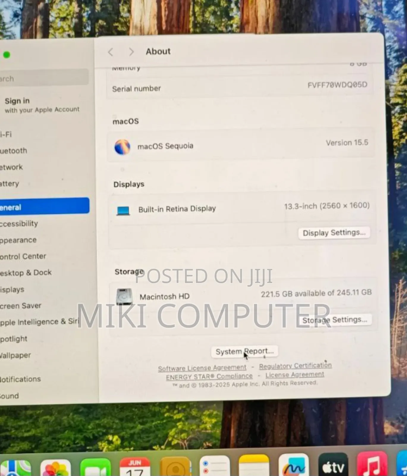 New Laptop Apple MacBook Pro M1 8GB Intel SSD 256GB