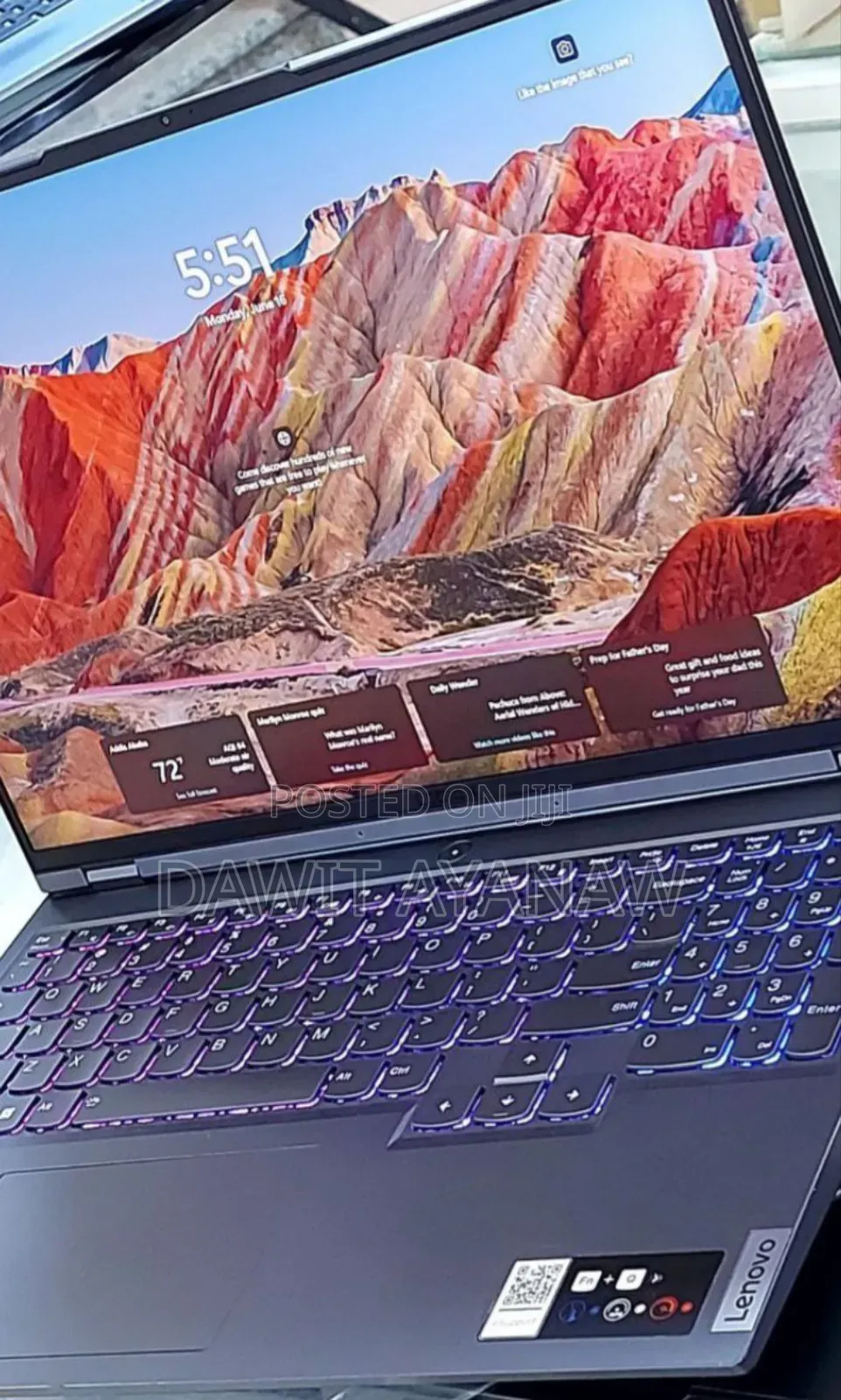 New Laptop Lenovo Legion 5 16GB AMD Ryzen 7 SSD 512GB