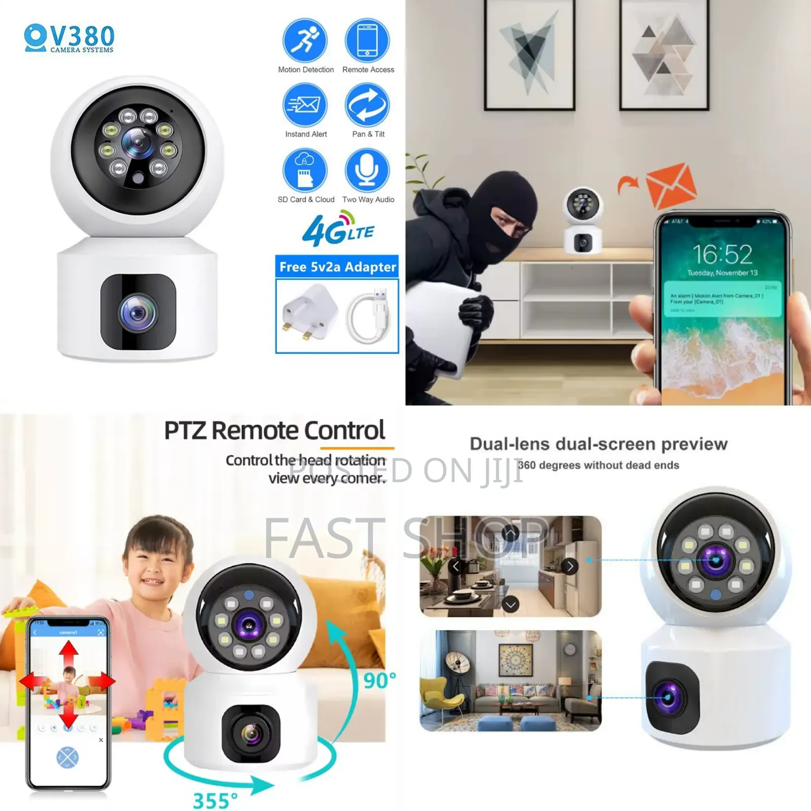 Double Lens 4g Simcard Camera