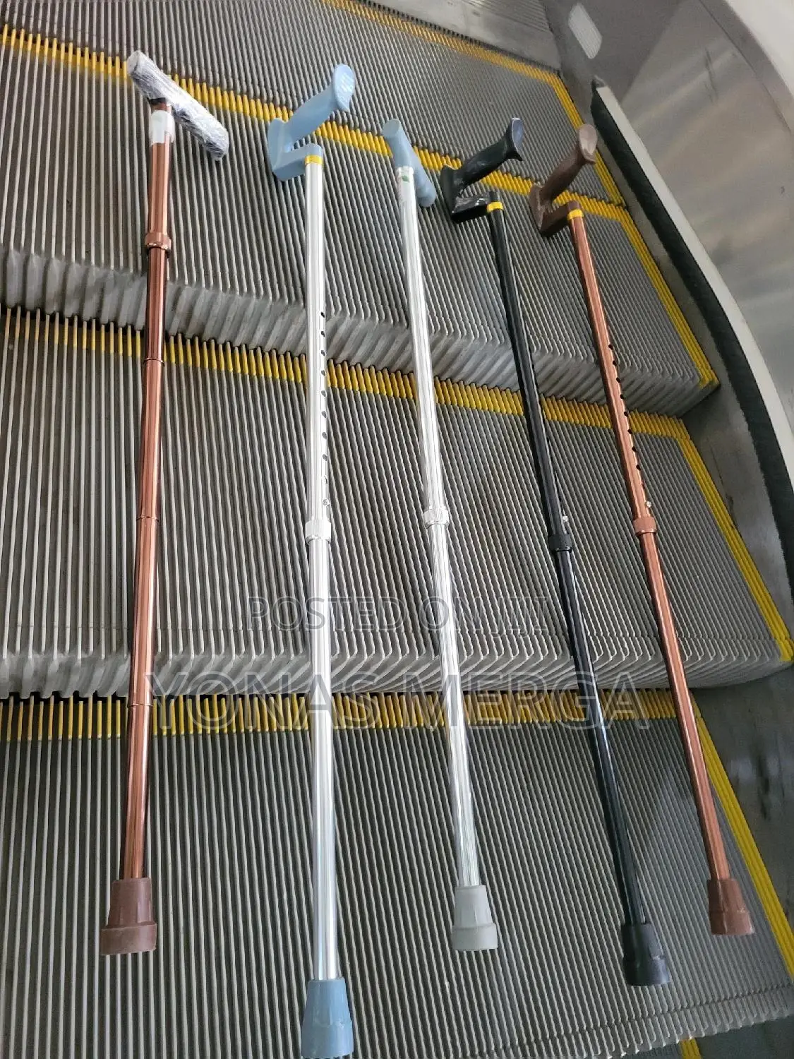 Walking Cane Beautiful Brass Silver Handle Walking Stick