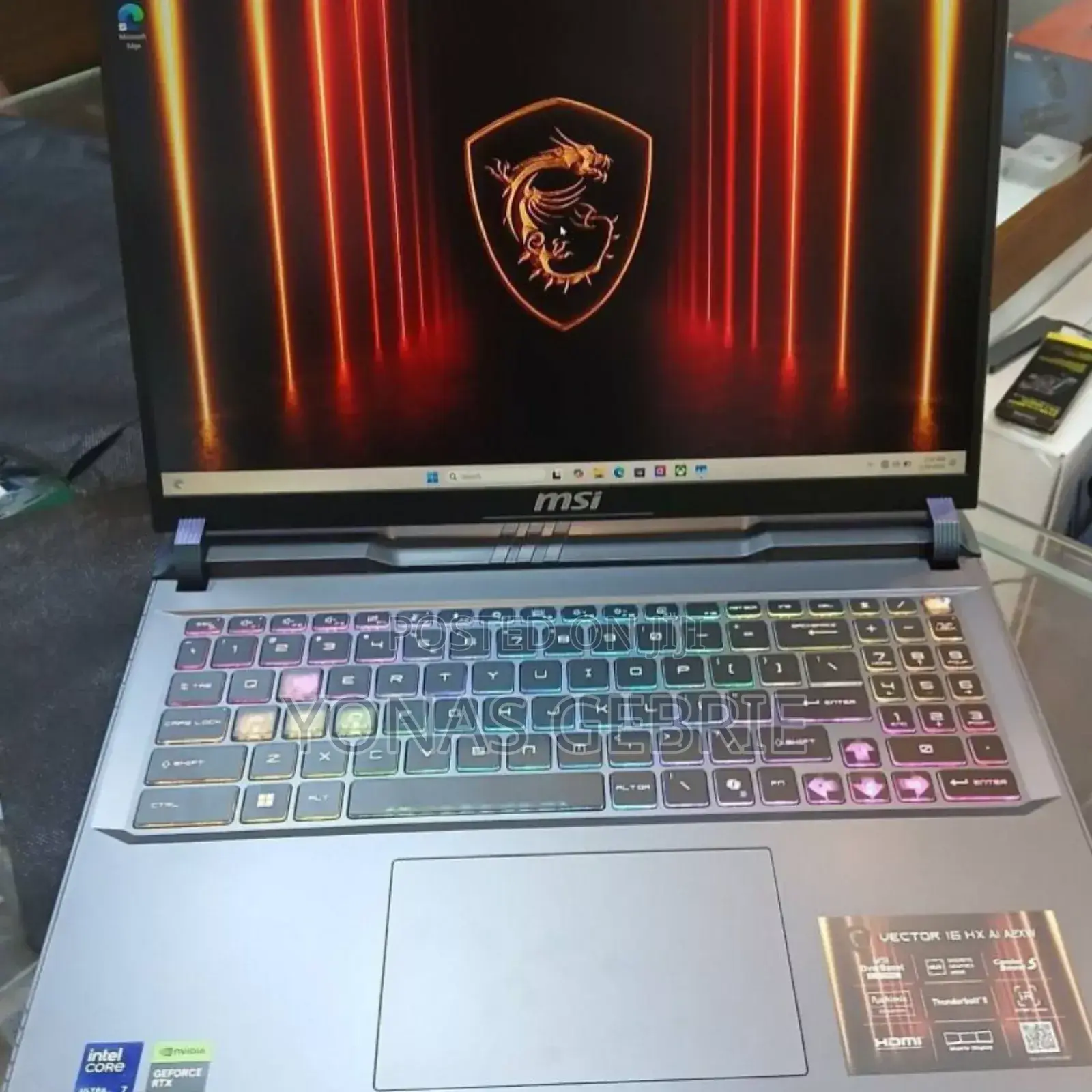 New Laptop MSI Vector GP66HX 12UGS 16GB Intel Core Ultra 7 SSD 1T