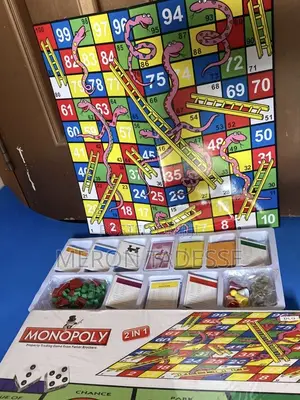 Monopoly+ Snakes Ladder Game - 2games in 1 ሞኖፓሊ + ስኔክ