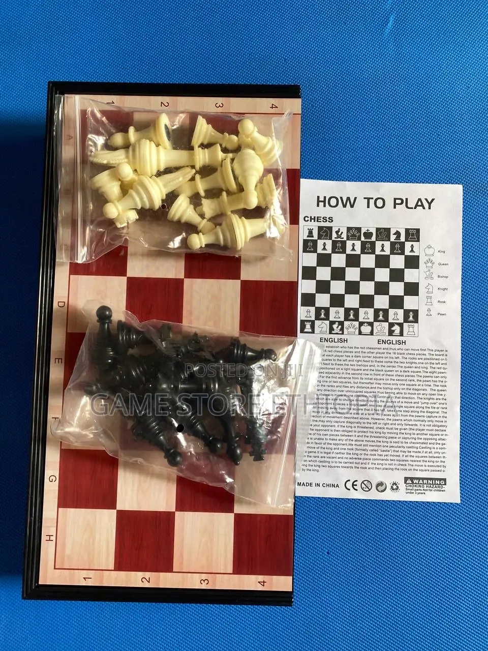 3in1 Magnetic Chess+ Checkers + Backgammon 3በ1 ማግኔቲክ ቼዝ + ዳማ +ባክጋመን