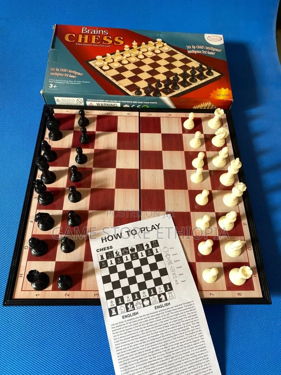 3in1 Magnetic Chess+ Checkers + Backgammon 3በ1 ማግኔቲክ ቼዝ + ዳማ +ባክጋመን