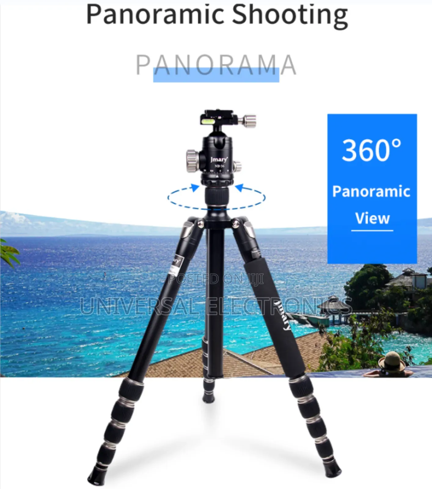 Jmary Professional Heavy-Duty Travel Tripod (Max 8kg)