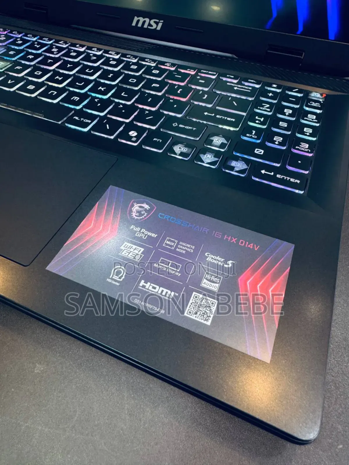 New Laptop MSI Crosshair 17 16GB Intel Core I7 SSD 1T