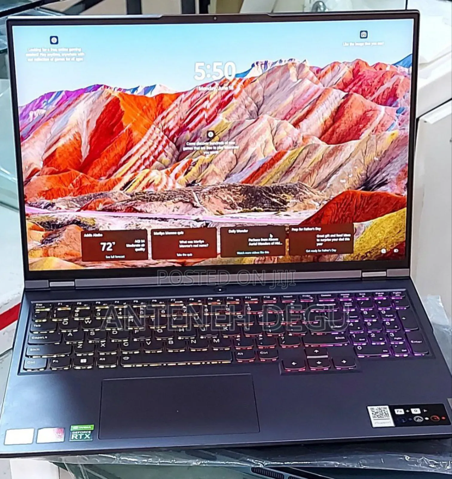 New Laptop Lenovo Legion 5i 16GB AMD Ryzen 7 SSD 512GB