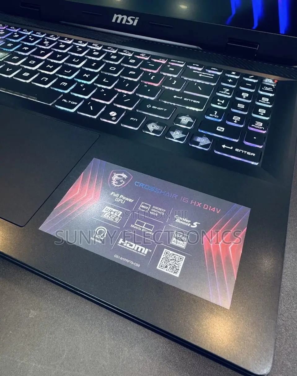 New Laptop MSI Crosshair 15 B12U 16GB Intel Core I7 SSD 1T