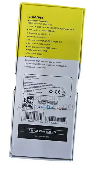 Geepas Zoomable Led Flashlight