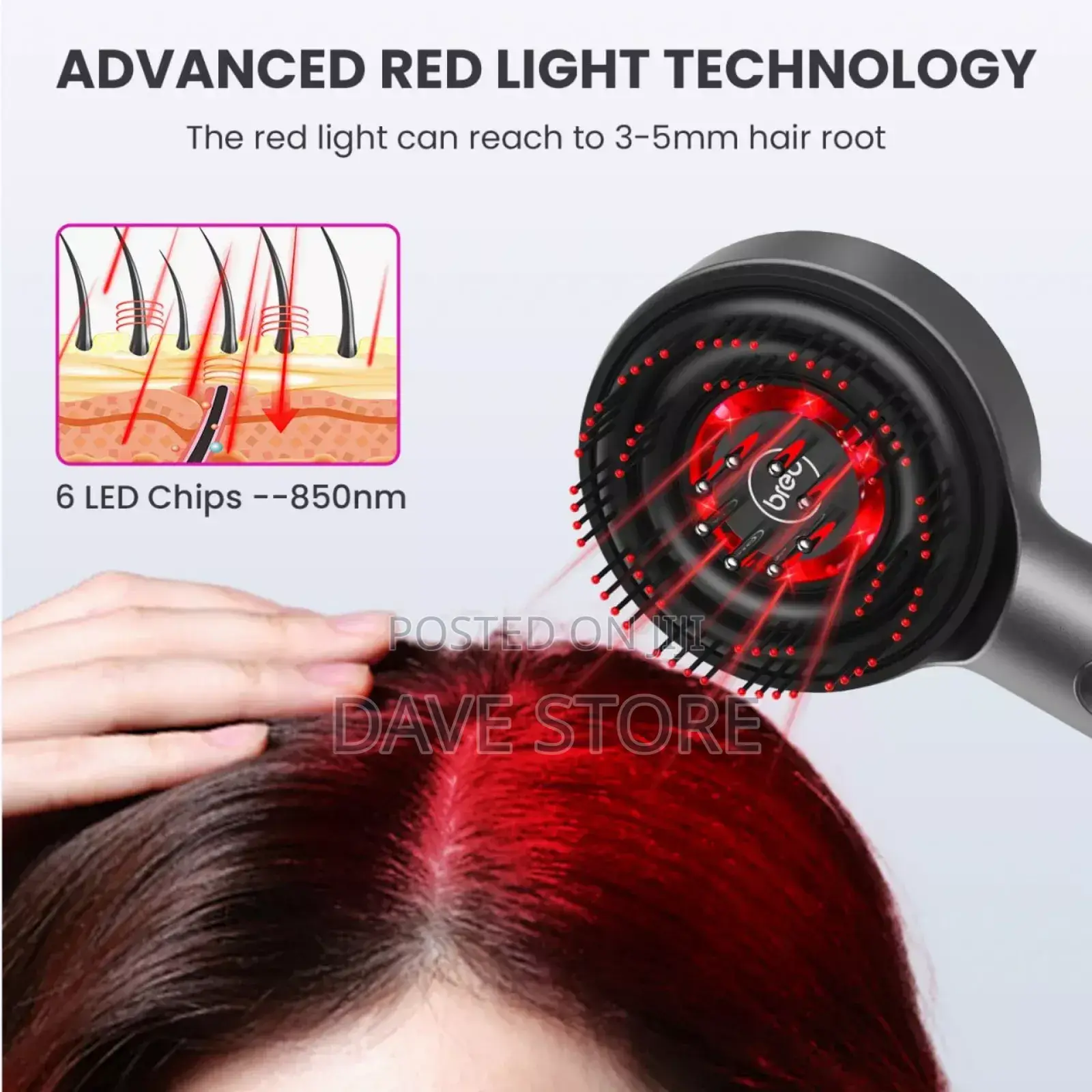 Red Light Electric Scalp Massager