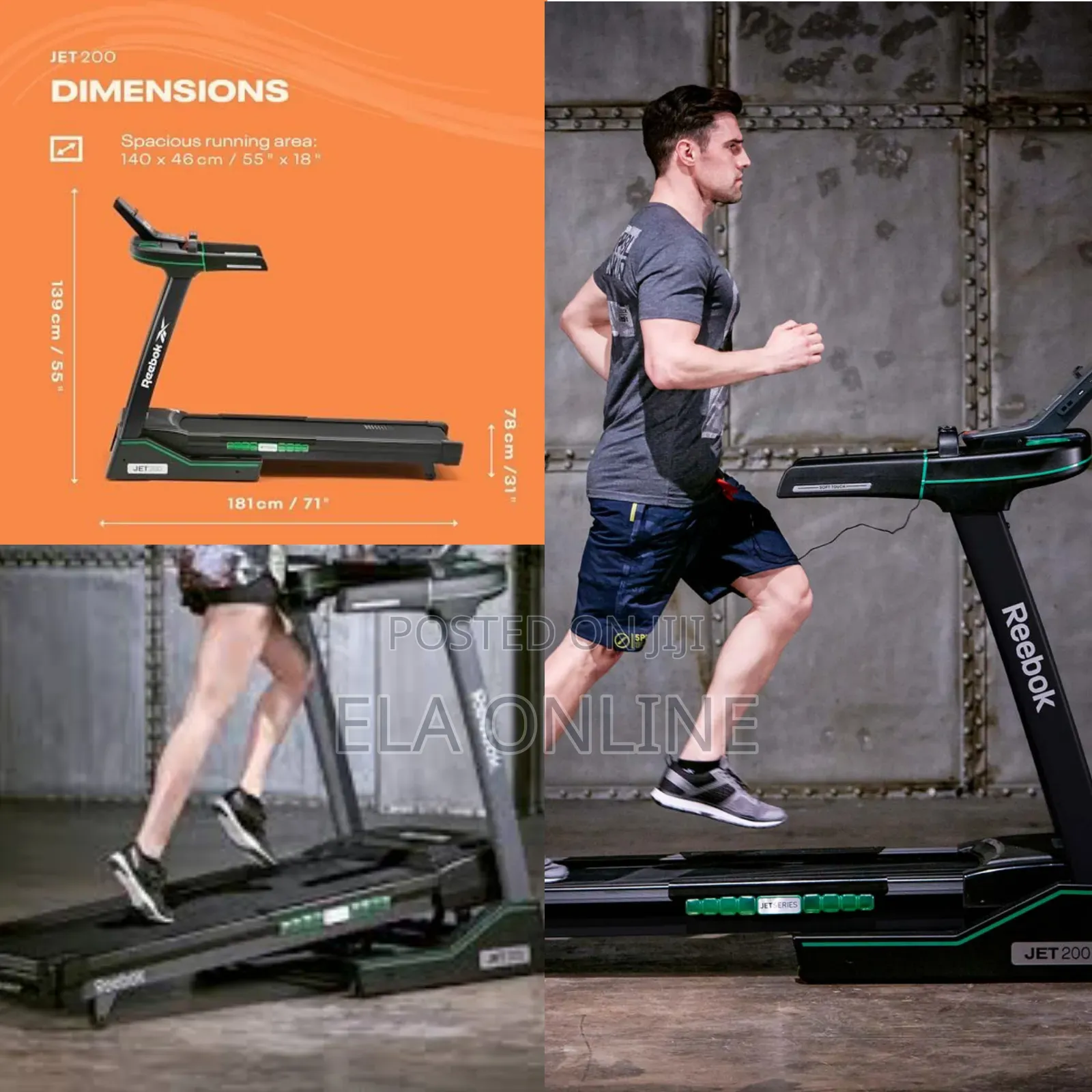 Reebok Jet 200 ትሬድሚል ምቾትን ከተለያዩ አቀራረብ ጋር