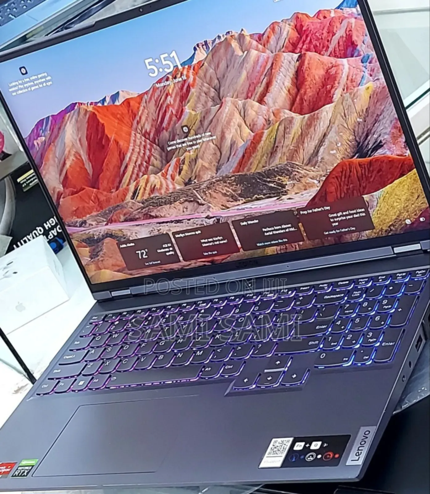 New Laptop Lenovo Legion 5 16GB AMD Ryzen 7 SSD 512GB