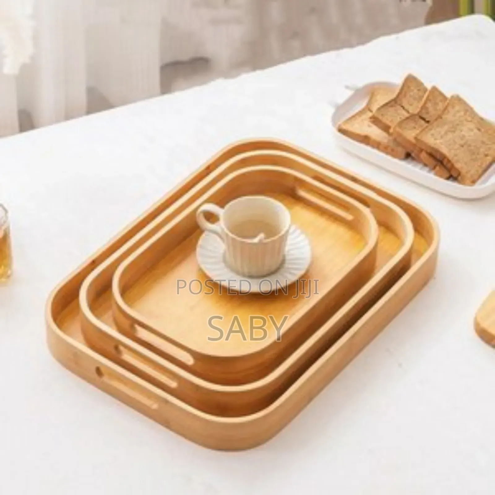 3 Set Bamboo Serving Tray 