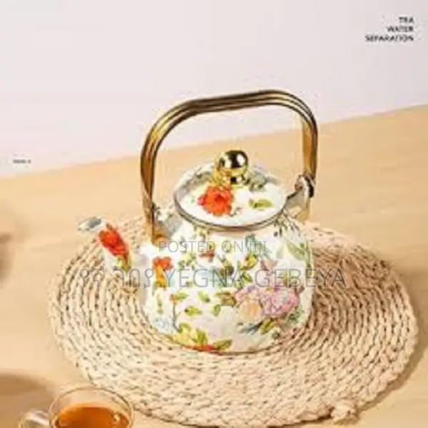 1.5l Enamel Flower Teapot – Vintage Charm Function