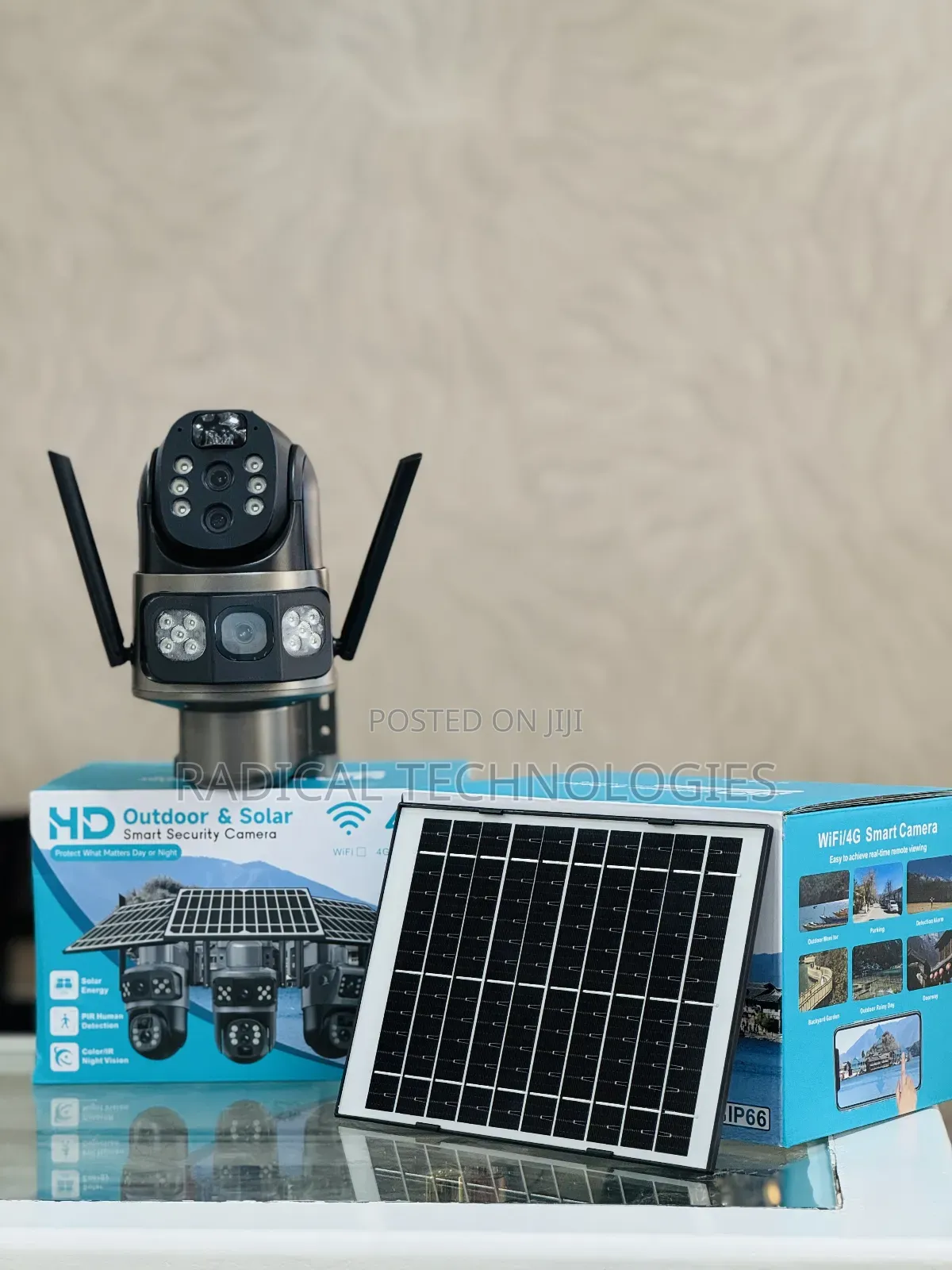 ያለ መብራት ያለ ዋይፋይ የሚሰራ Hd Smart 4g Solar Security Camera