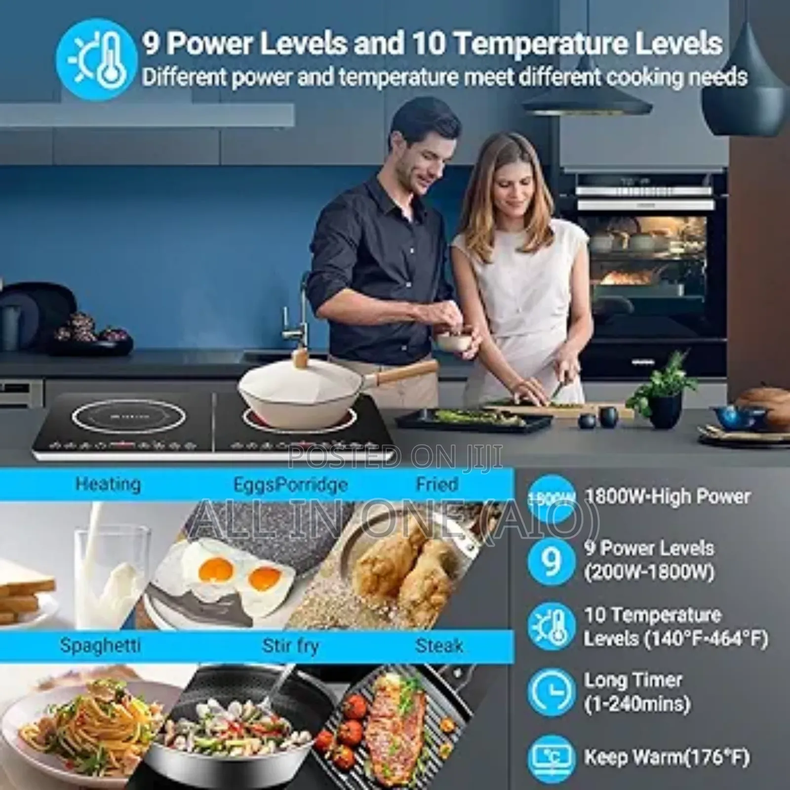 Spark Double Infrared Plate Digital Stove