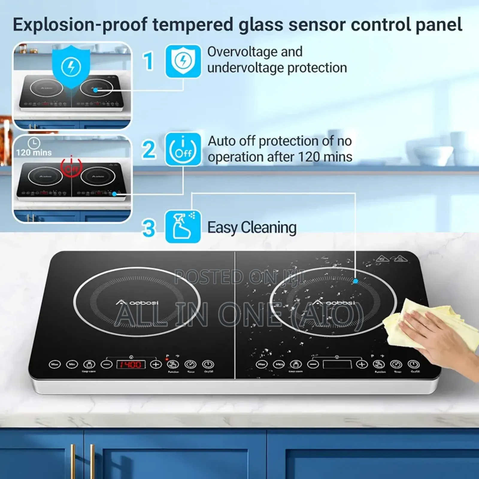 Spark Double Infrared Plate Digital Stove