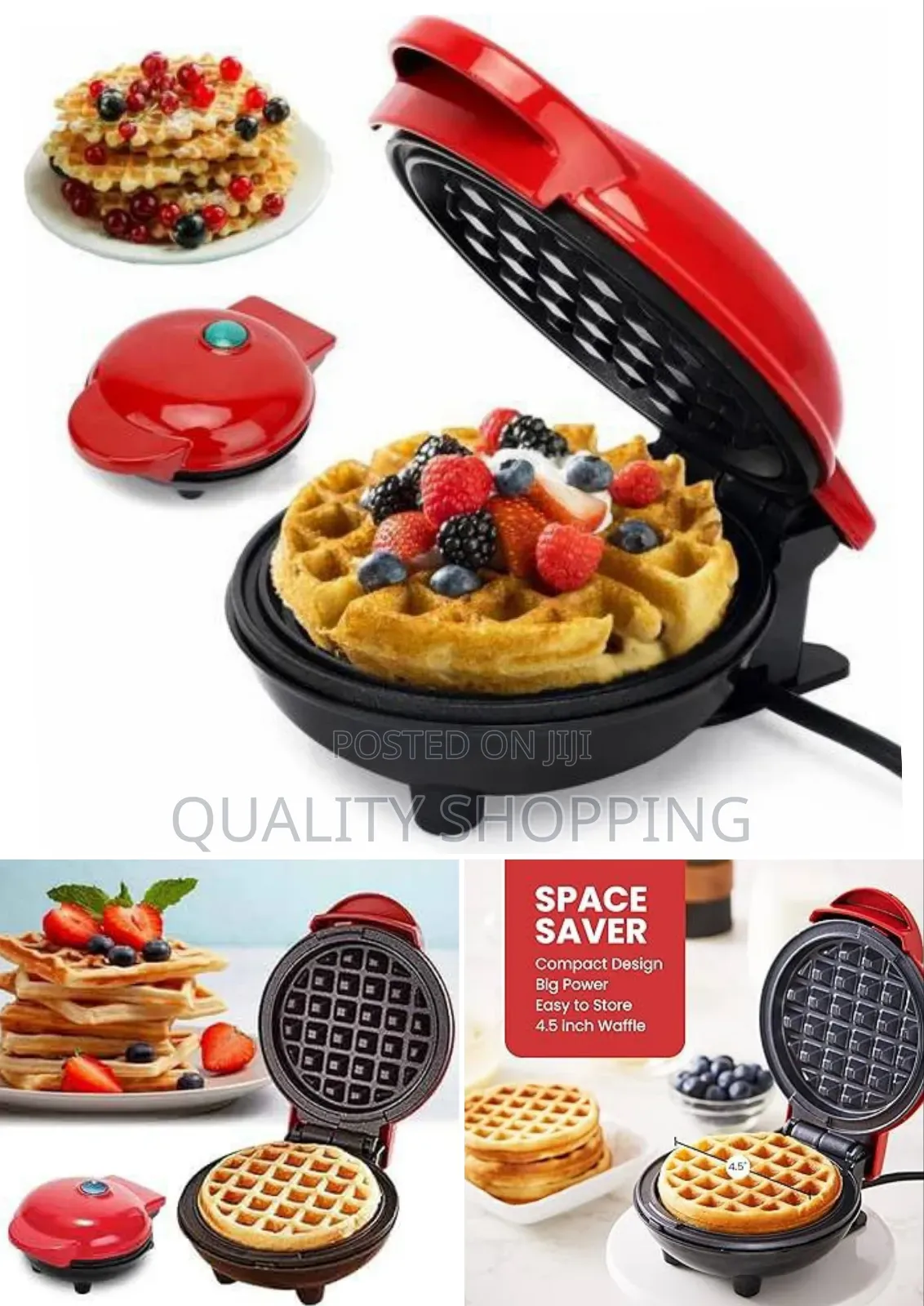Compact Electric Waffle Maker for Kids