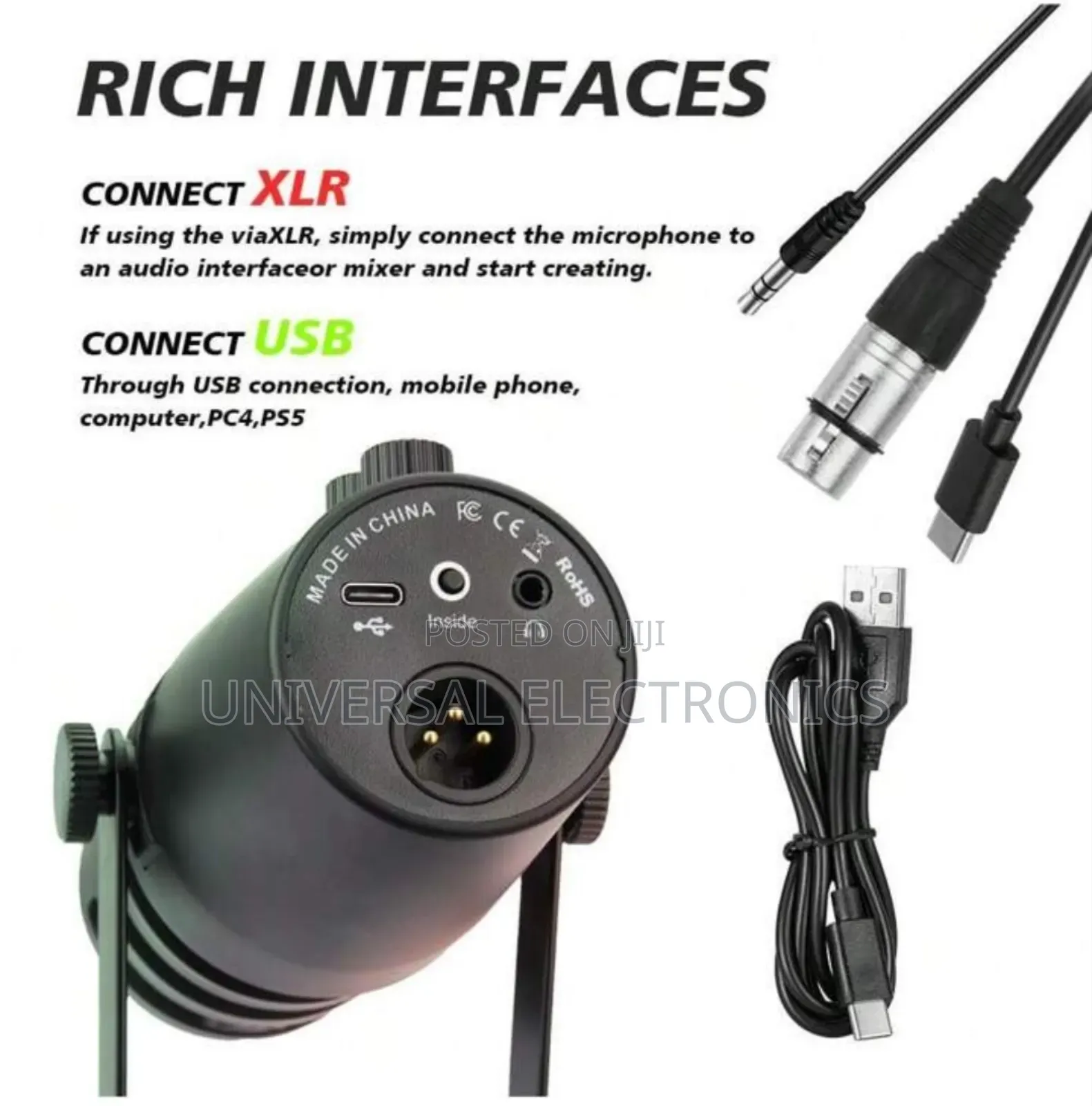 360° Rotatable Microphone (85 Db Snr, 88 Db Dynamic Range)