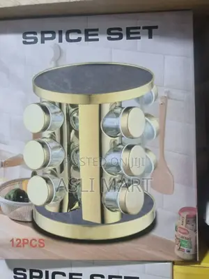 Spice Set" Which Is a Rotating Spice Rack With 12 Jars