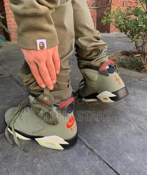 Air Jordan 6 Travis Scott High Master Smooth Shoes for Yo