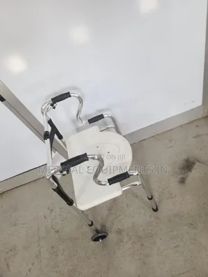 Photo - Commode Chair With Wheel Medical Adjustable Height Toilet